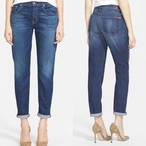 7 FOR ALL MANKIND RELAXED SKINNY, medium blue, 25